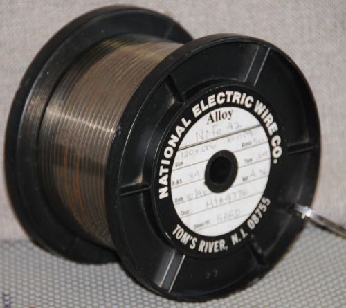 Nos national electric alloy 42 nife wire 4.36 lbs. roll .006 x .120 wire for sale