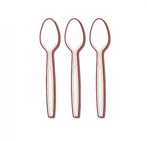 Fineline Settings Extra Heavy Cutlery Clear Spoons, Bulk Pack 1000 Pieces