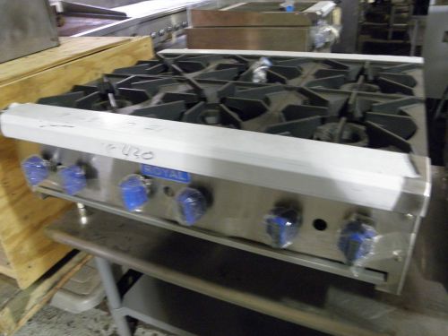 New royal rhp-36-6 six burner nat gas counter top 36&#034; hotplate 180,000 btus for sale