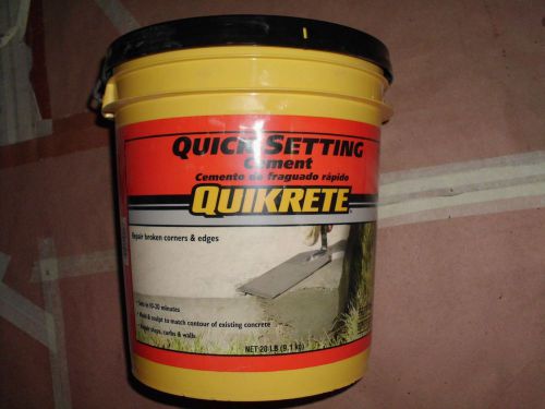 QUICK SETTING CEMENT QUICKRETE 20 LB BUCKET CLEARANCE