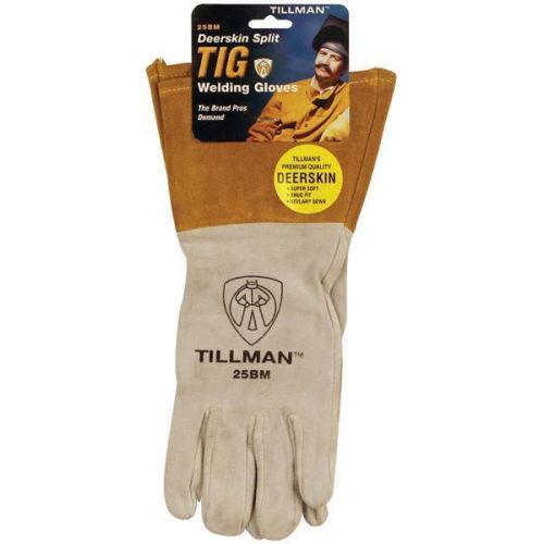 TILLMAN 25BM 4&#039; Leather Cuff Split Deerskin Kevlar Sewn Tig Gloves