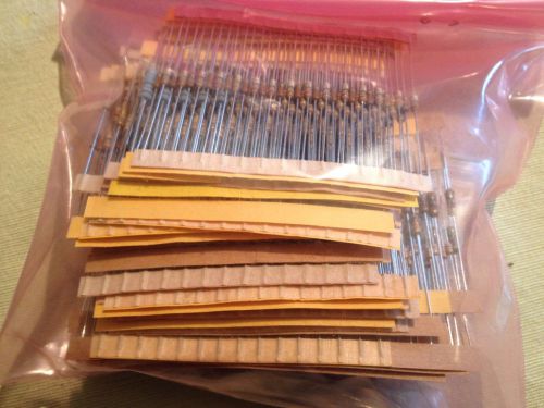 Over 1000 resistors mixed lot .5% 1/8, 1/4, 1/2 watts for sale