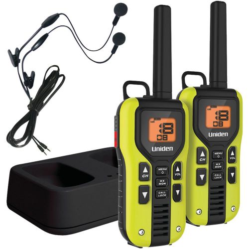 UNIDEN GMR4060-2CKHS 40-Mile 2-Way FRS/GMRS Radios with Headset (Yellow; Li-I...