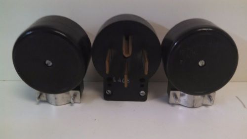 Lot of (3) new old stock! mankato midwest 50a 125-250v plugs 862m l405 for sale