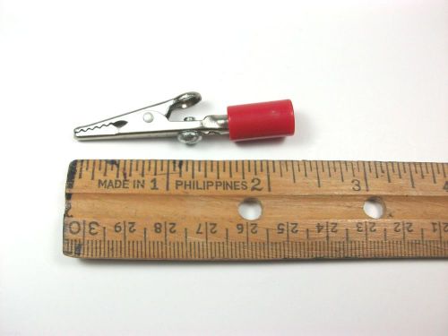 Steel alligator clip acetate handle and screw - red ~ bin for sale