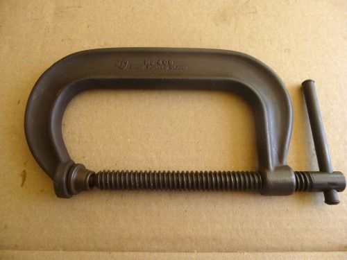 Vtg. armstrong 6&#034; c-clamp no. 406, 3-3/4&#034; throat depth, chicago,usa made for sale