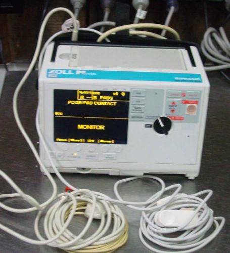 Zoll m series monitor  biphasic, 3 lead ecg masimo spo2 analyze  aed    302 for sale