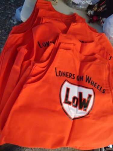 15 new LOW Loners on Wheels Safety Vests USA  Med LG XL 2X 3X   *A4*