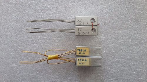 GC511 &amp; GC521  2x  factory matched pair  TESLA  &amp; TUNGSRAM   AC128K  &amp; AC127K