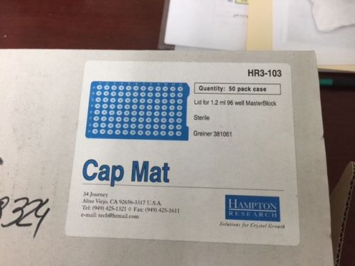 Hampton Cap Mat Lid for 1.2ml 96well MasterBlock HR3-103 Qty:43