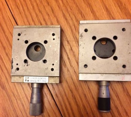 LOT (2)  Klinger Micro-Controle Micrometer Linear Translation Stage