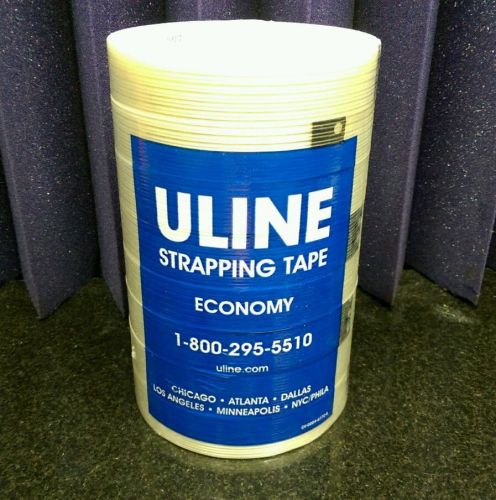 (8) Rolls- ULINE Economy Strapping Filament Tape 1&#034; X 60 Yards Packaging Tape