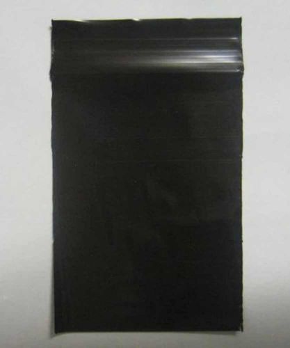 100 BLACK COLOR  6&#034; x 9&#034;  Plastic Ziplock Poly resealable Jewelry BAGS 2 MIL