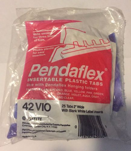 Pendaflex 25-pack violet 2-inch hanging folder plastic tabs #42 vio with inserts for sale