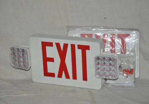 Acuity lithonia led exit sign with emergency lights 3.8w red for sale