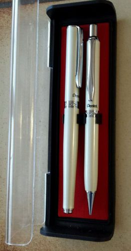 NEW Pentel Libretto Roller Gel Pen (0.7mm) and Pencil 0.5mm) Set with Gift Box