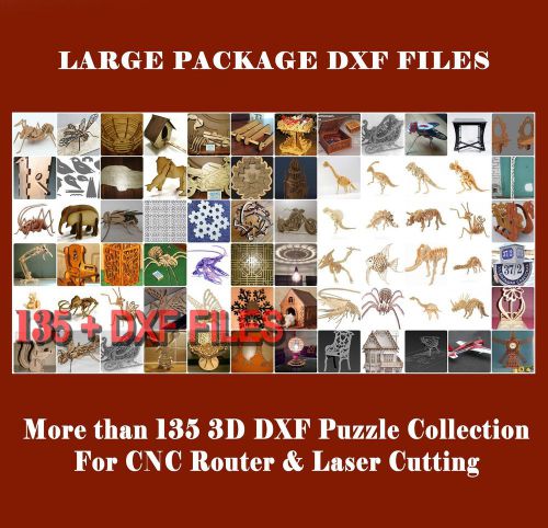 3D PUZZLE MORE THAN 135 DXF files COLLECTION for CNC ROUTER &amp; LASER CUTTING
