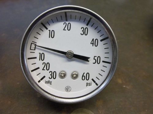 Nks 0-30 in hg 0-60 psi pressure gauge nc   (dr2e2) for sale