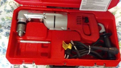 MILWAUKEE ELECTRIC RIGHT ANGLE 1/2&#034; DRILL W/CHUCK KEY 1107-1