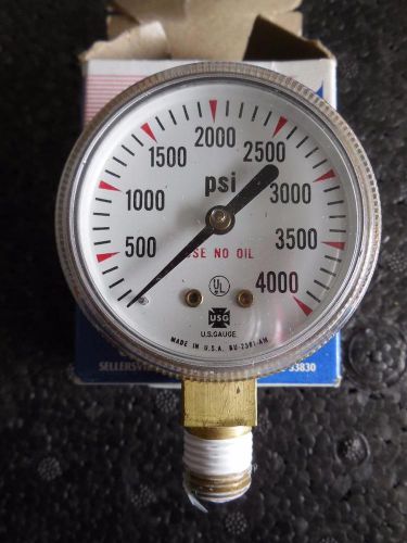 USG Ametek 143403 2&#034; 4000 PSI 1/4&#034; High Pressure Gauge P601 SHIPS TODAY!