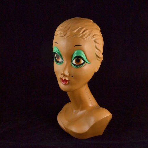 Mannequin Head for Window Display Vintage 70s Look