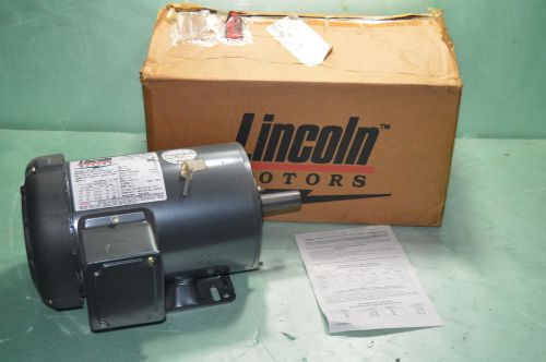 NEW, LINCOLN MOTOR, LM24291, 1/2 HP, TEFC, 230/460V, 3PH, NEW IN FACTORY BOX