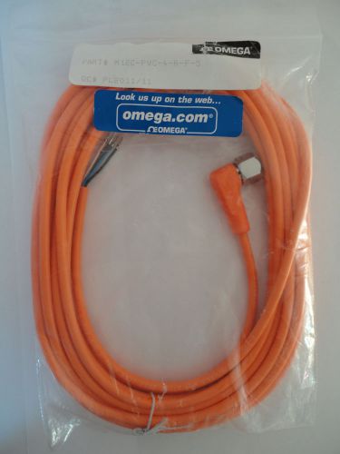 Omega m12c series extension cable for probes, sensors, etc. m12c-pvc-4-r-f-5 new for sale