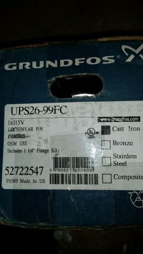 New Grundfos UPS26-99FC cast iron pump