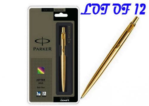 Brand New Lot Of 12 Parker Pen Jotter Gold GT Ball Pen- Hurry UP