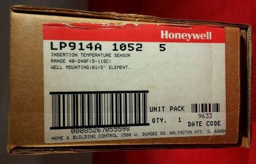 LP914A-1052-5 Honeywell INSERTION TEMPERATURE SENSOR 40-240 F, NEW in BOX