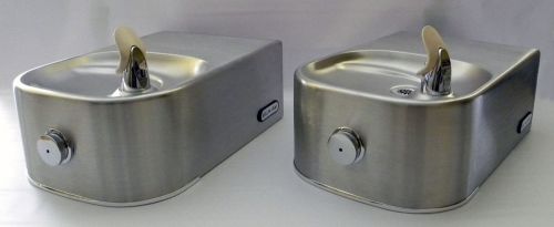 Lot of 2 elkay edfp214c soft sides ada drinking fountains w/ flexi-guard bubbler for sale
