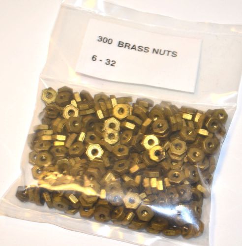 300 piece BULK LOT BAG of NOS 6-32 Hexagon Brass Nuts 4 Live Steam Machinists