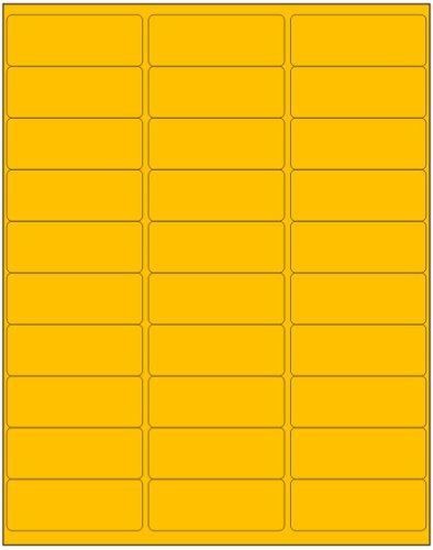 Label Destination 600 Blank Labels 2-5/8&#034; X 1&#034; Fluorescent Neon Orange Color