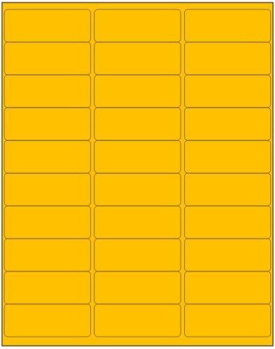 Label Destination 600 Blank Labels 2-5/8&#034; X 1&#034; Fluorescent Neon Orange Color