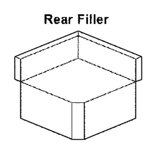 Krowne kr21-rc - royal 2100, 90° full corner rear angle flat top corner filler for sale