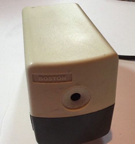 BOSTON Model 19 Beige Electric Pencil Sharpener Made in USA Works Great 296A
