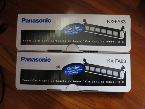 Lot of 2 Genuine Panasonic KX-FA83 Black Toners
