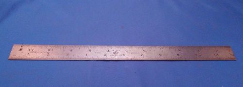 STARRETT NO. 375 TEMPERED STEEL NO.4 12&#034; SHRINK 3/16&#034; TO FOOT SCALE RULE - Used