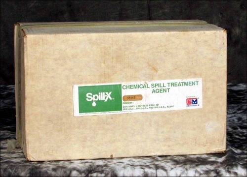 Spill-x chemical spill treatment agent kit/6-bottles: 2ea spill-x-atm, ctm &amp; stm for sale