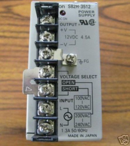 Omron S82H-3512 12V/4.5A Power Supply S82H3512 PLC Module