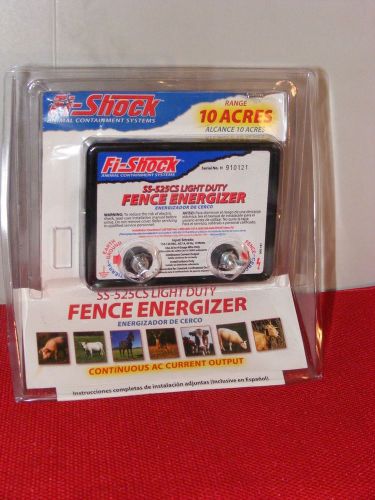 FI-SHOCK LIGHT DUTY 10 ACRES FENCE ENERGIZER SS-525CS**USED LITTLE IF AT ALL