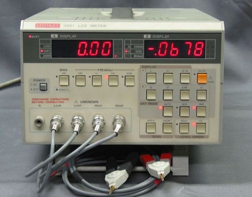 Keithley 3321 LCZ Meter, LCR Component Tester with test leads, GPIB, tested good