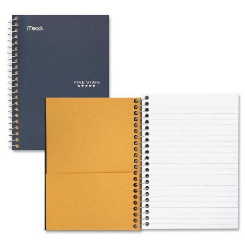 Mead : Five Star Wirebound Notebook, College Rule, 5 x 7, White, 100 Sheets/Pad
