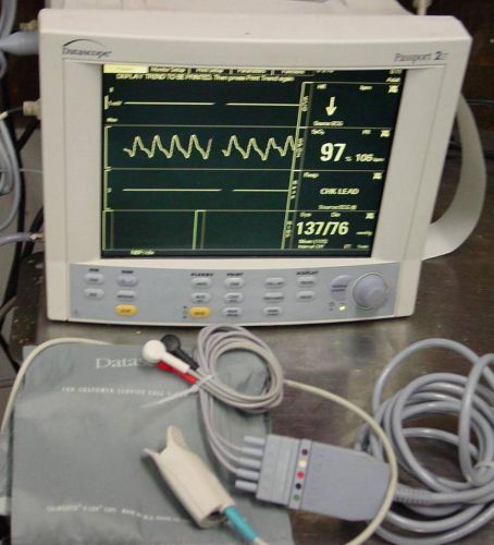 Datascope PASSPORT 2lt  Patient Monitor with ECG SpO2 NIBP Printer recorder