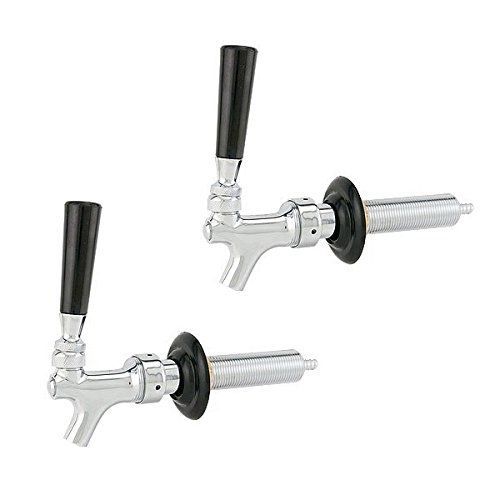 KegWorks Chrome Beer Faucet and Shank Combo Set of 2
