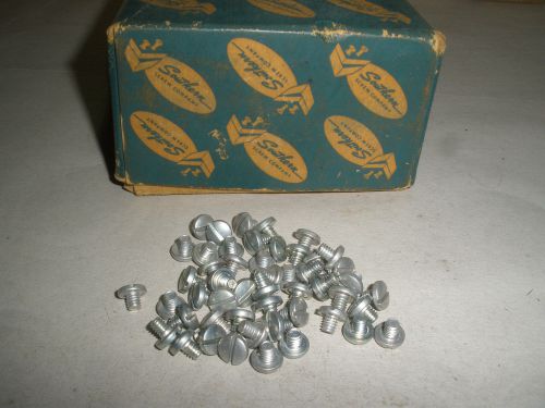 Vintage antique 8-32 x 3/16&#034; binding pan head zinc machine screws slotted (50) for sale
