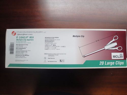 ETHICON LIGACLIP CLIP APPLICATORS #MCL20 (box of 6) NEW SEALED IN DATE