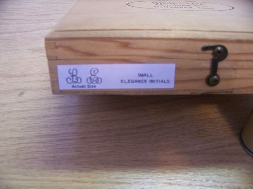 Kingsley Hot Foil Stamping Machine Type Small Elegance Initials USED