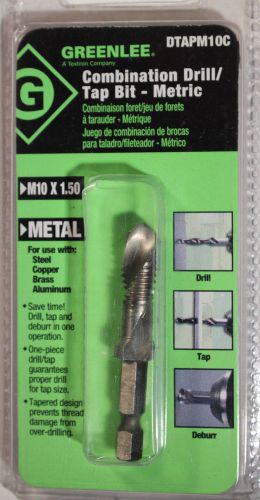 Greenlee DTAPM10C Combination Drill and Tap Bit, M10 X 1.50 METRIC