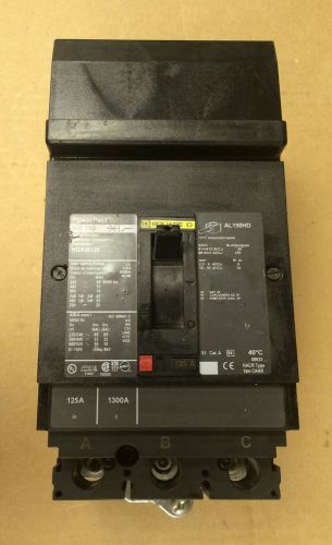 SQUARE D HG 150 3 pole 125 amp 600v HGA36125 PowerPact Circuit Breaker HGA